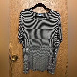 Old Navy Luxe Black and White Striped Top